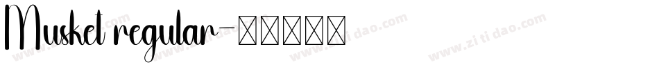 Musket regular字体转换